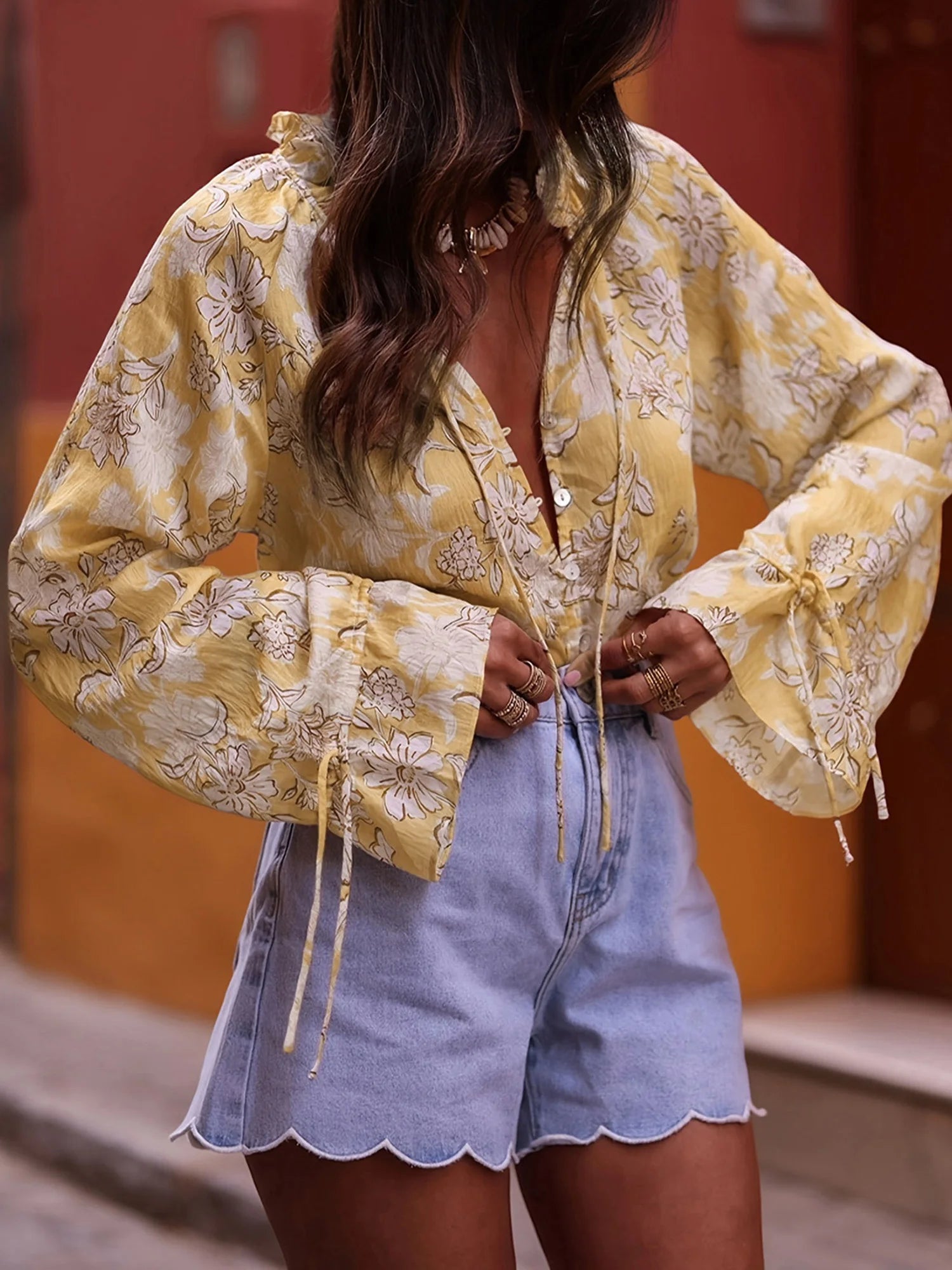 Boho Floral Blouse